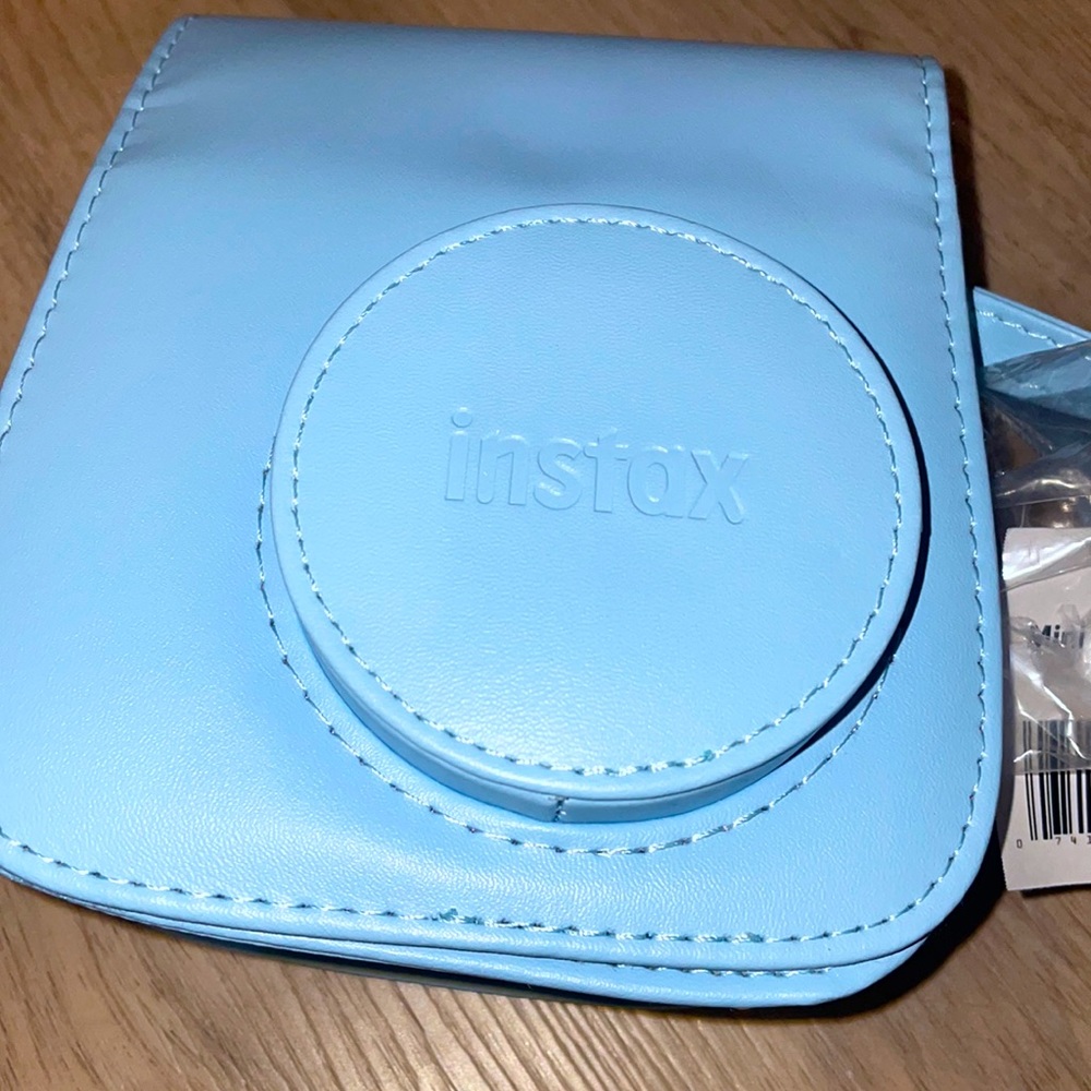 New Instax blue camera case with strap